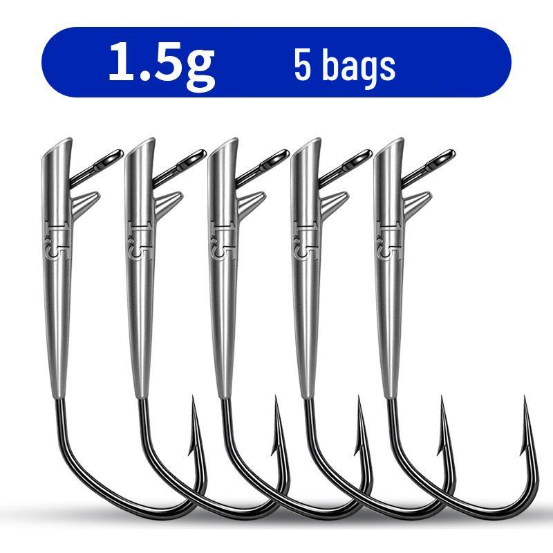 

Ozark North America Black Pit Bass Jig Heads - Straight Handle, Texas Screw, Sinking Lure with Cross-border Certification 5 pcs/pack