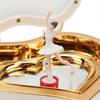 Music Box Heart Shaped Mini Dancing Girl White Cute Alice Song Exquisite Workmanship Jewel Case for Giving Gifts