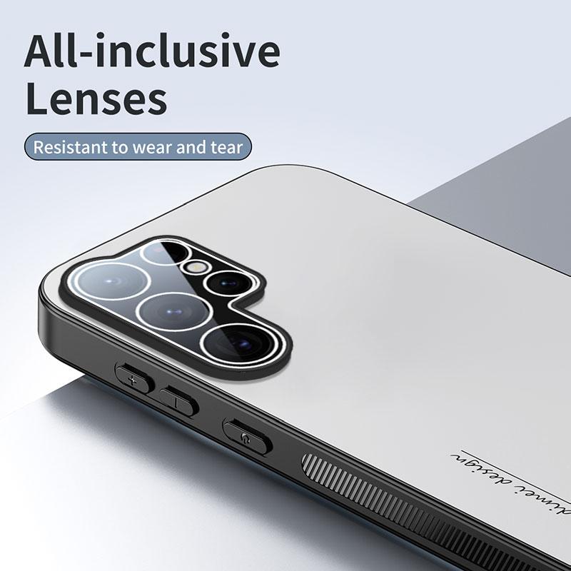 Luxury AG Matte Case For Samsung S25 S24 Ultra FE S25 Plus S24+ Magnetic PC Frosted 360 Bracket Stand Protective Cover