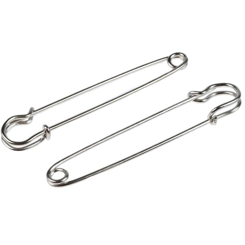A84E-100PCS 4 Inch Metal Safety Pin--Big & Strong Enough To Hold Heavy-Weight Fabrics And Materials Canvas,Leather,Upholstery