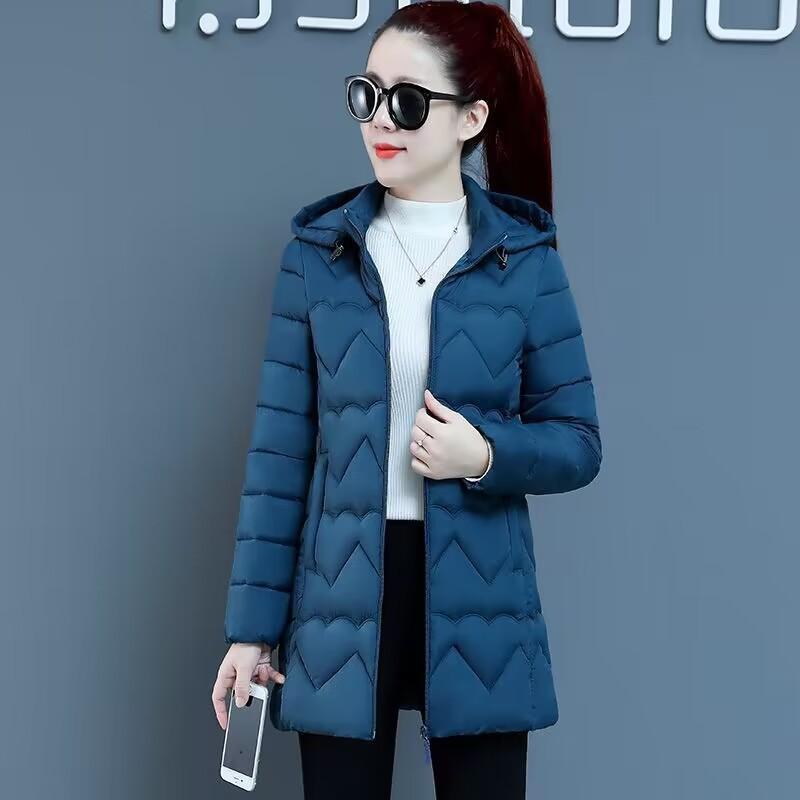 Hooded Winter Jacket Female Parka Removable Cap Cotton Coat Women's Mid-Long Korean New Loose Thicken Down Cotton Coat