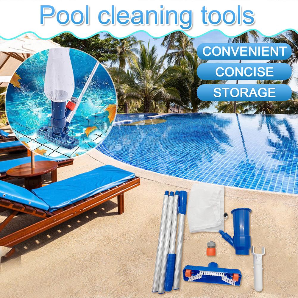 Outdoor Pool Vacuum Cleaning Kit Clean Pool Bottoms Net Pool Filter Swimming Pool Vacuum Cleaner Set Cleaning Skimmer Pool Tool