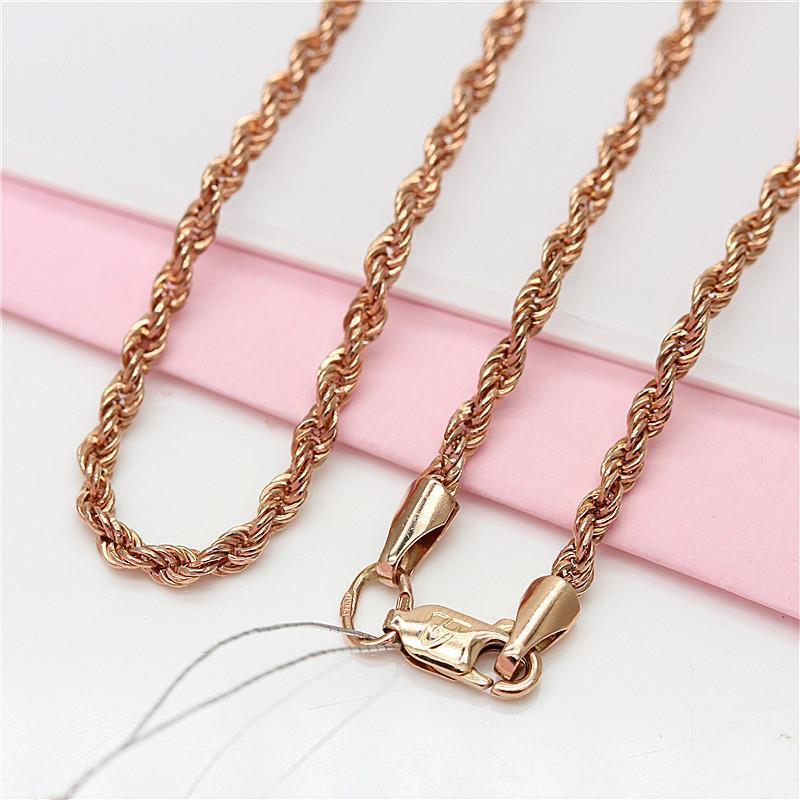 Purple Gold-Plated Rose Gold Fashionable Exquisite Foreign High-End Color Gold Hemp Rope Necklace Sweater Chain Women