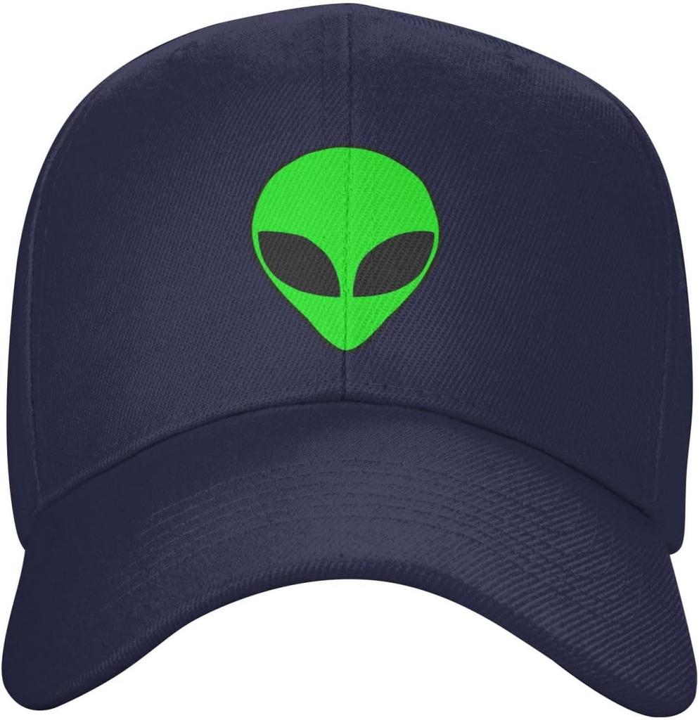 Alien Head Red Baseball Cap Polyester Casual Style Adjustable Outdoor Unisex Adults