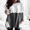New Autumn Long Sleeved Casual Pocket T-shirt Top for Women's Clothing