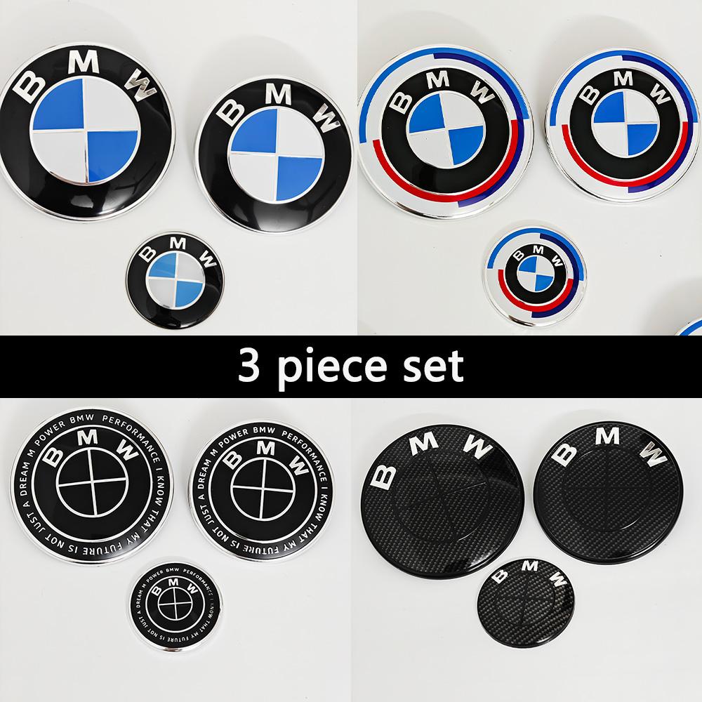 3Pcs For BMW M Logo G30 G31 G38 G11 G12 G20 G28 F10 F48 F49 G01 F20 F21 F22 Car Front Hood Emblem Logo steering wheel stickers G111