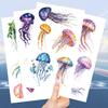 Cartoon new jellyfish tattoo stickers waterproof holiday party party children disposable DIY tattoo stickers