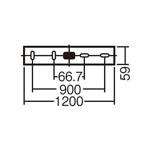 Panasonic LED Kitchen Light Direct-mounted Under Shelf Type L1200 Double-sided Makeup LGB52219KLE1