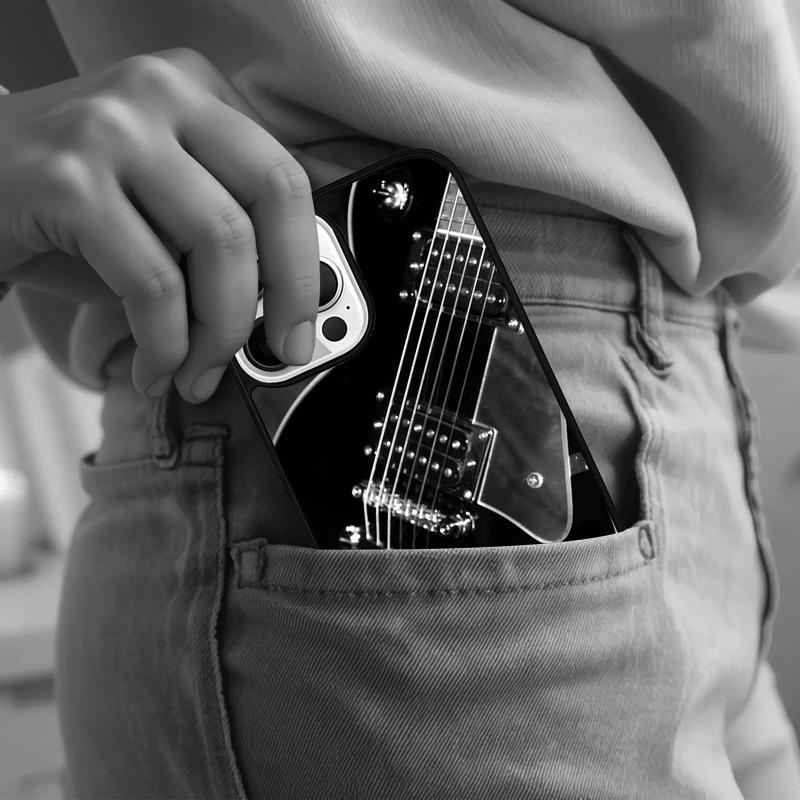 Musical Violin Guitar Phone Case For iPhone 17 Air 15 16e 14 13 Pro Max Coque 12 11 Pro Max PLUS cover