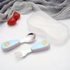 2-Piece Children Cutlery Set with Box, 304 Stainless Steel Spoon Forks Set, Portable Kids Dinnerware Set