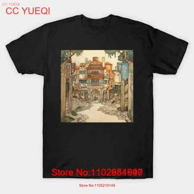 Gotland City Drawing T Shirt S 5XL Fast Shipping Vintage Washed Unisex Stretched Casual Designer Clothes Breathable