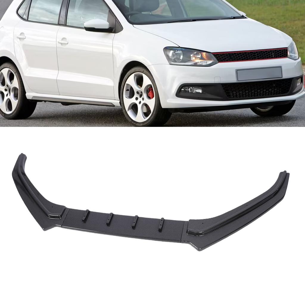 3pcs Front Bumper Lip Splitter Spoiler Body Kit Improve Aerodynamics Bumper Lip Diffuser Replacement for MK5 6R 2010-2014