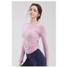 Pilates Long Sleeved Slimming And Fashionable Fitness Suit Top With Chest Cushion For Slimming, Dance Training, Running, Yoga Suit