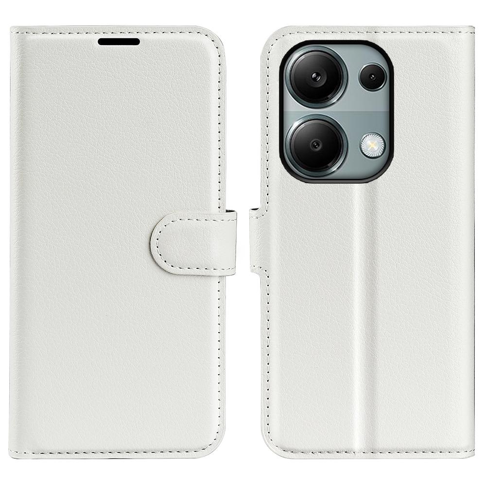 For Xiaomi Redmi Note 13 Pro 4G/Poco M6 Pro 4G Case Litchi Texture Leather Phone Cover with Wallet
