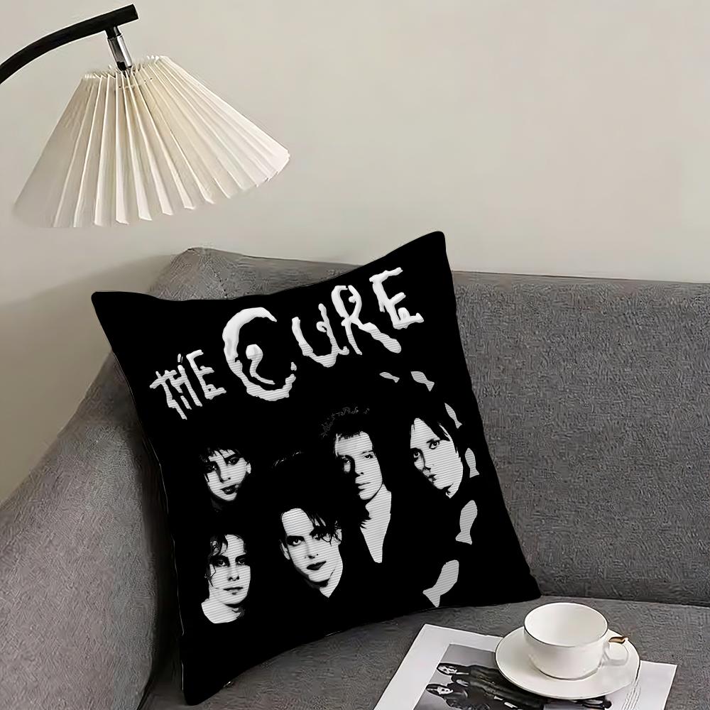 TThe CureS Rock Band Cushion Cover Pillowcase Ultra Soft Skin Friendly Fabric Cloud Like Comfort Concealed Zipper