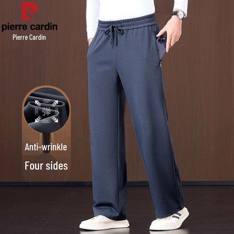 Pierre Cardin Men's Thick High-Elastic Straight Casual Pants