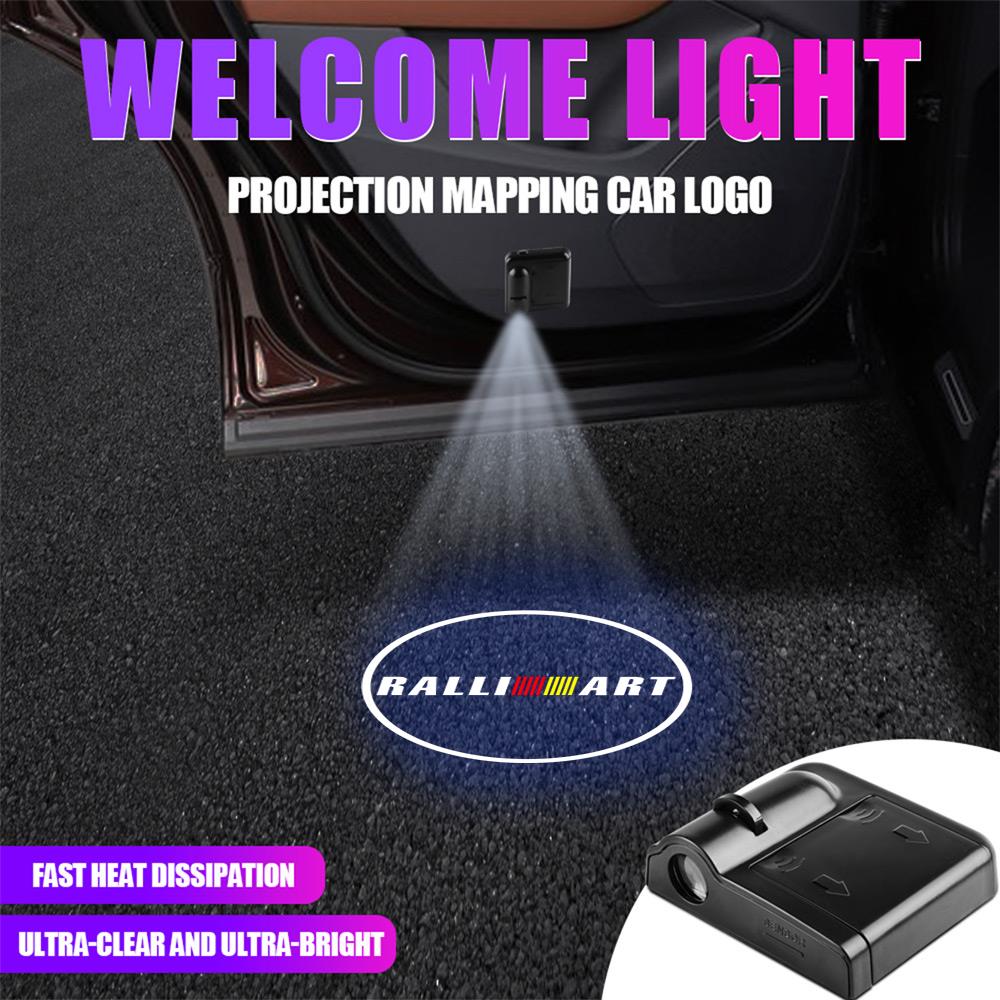 Car Door LED Welcome Lamp Decor Projector Light For Mitsubishi 9 Ralliart ASX L200 Colt Outlander Pajero Lancer Eclipse Airtrek EX8