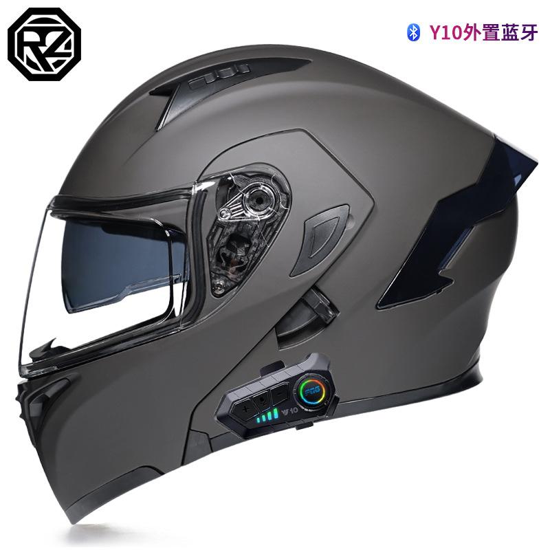 Orz Men's And Women's Electric Motorcycle Helmets Personalized Bluetooth Full Helmet Electric Scooter Motorcycle Four Seasons Warm Helmet