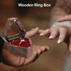 Single Slot Wedding Ring Box Wooden Gift Box Luxury Triangle Shape Box  Jewelry Storage