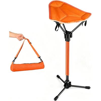 Ayarlanabilir Yükseklikli Taşınabilir Katlanır Tripod Tabure, Taşıma Çantalı Teleskopik Kamp Taburesi, Kamp, Outdoor Seyahat İçin Hafif Katlanabilir Koltuk