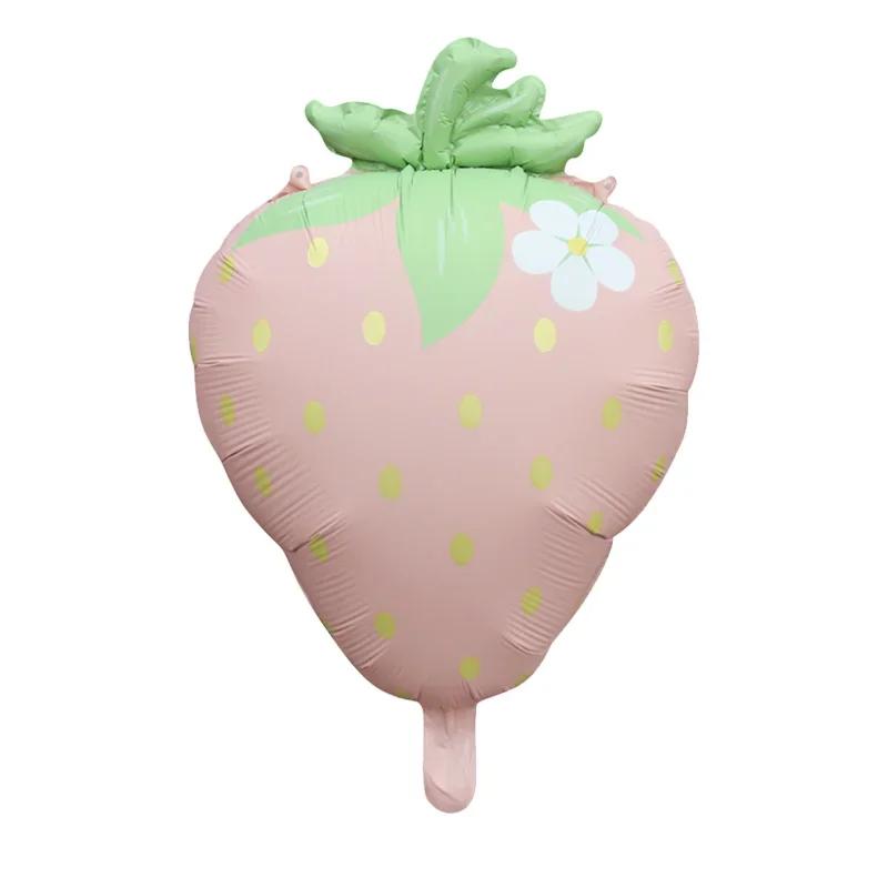 1pcs Strawberry Aluminum Film Balloon Birthday Party Sweet Girl Birthday Hawaiian I Love Strawberry Theme Party Decoration