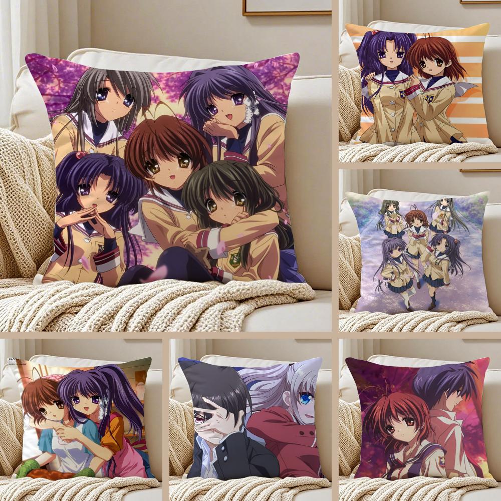 Cute Sweet Chinese Cartoon CClannad Cushion Cover Pillowcase Antidustmite living Room Sofa Decor Cushion Room