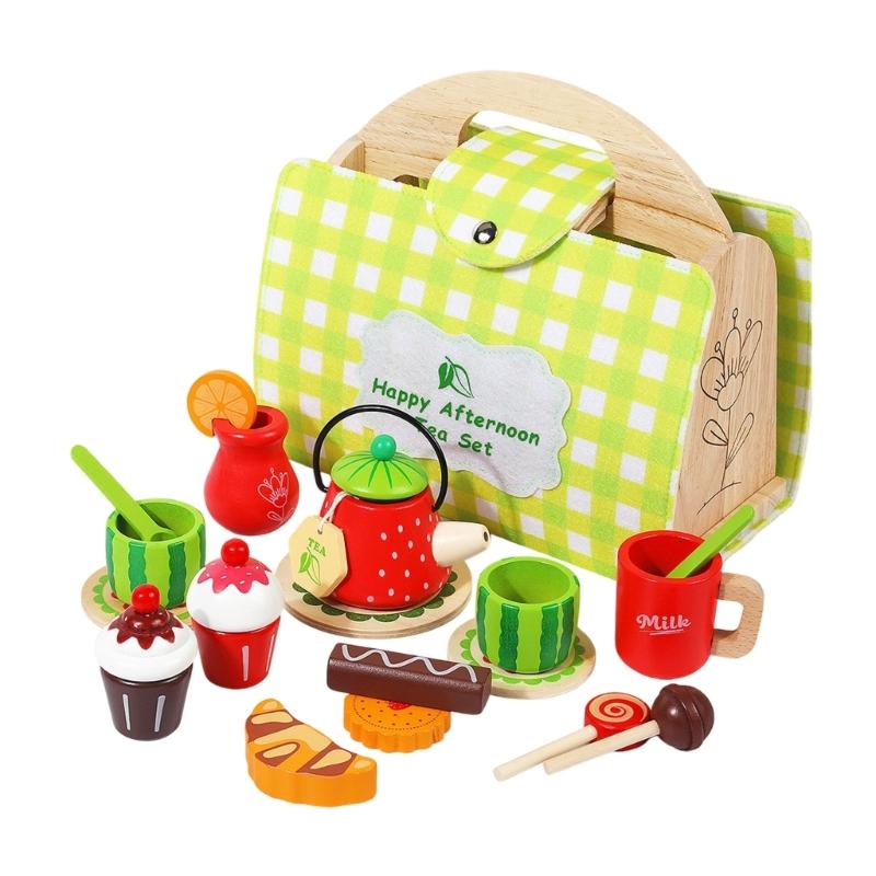 

Pretend Play Kitchen Accessories For Toddlers Wooden Dishes Utensils Educational Toy For Girls Boys 1