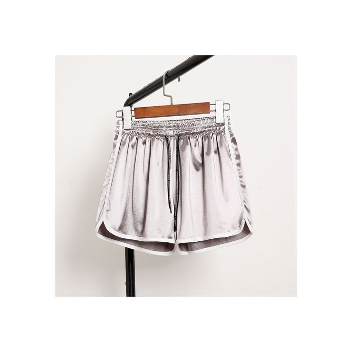 

Спортивные шорты для бега для женщин на весну и лето, новый стиль, большие размеры, свободные, утягивающие, широкие брюки с завязками, домашние брюки 5XL серый