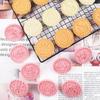 8Pcs 3D Christmas Cookie Cutter Plastic Dough Stamps Pressable Cookie Molds DIY Candy Baking Pastry Decor Kitchen Gadgets