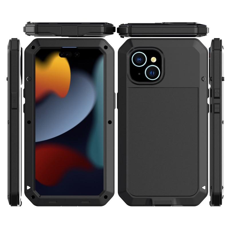 15 Plus/15 Pro Max Heavy Duty Shockproof Case IPhone Series Metal Full Body Protective Cover