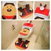 Christmas Snowman Toilet Set: Seat Cover, Floor Mat & Tank Lid Cover