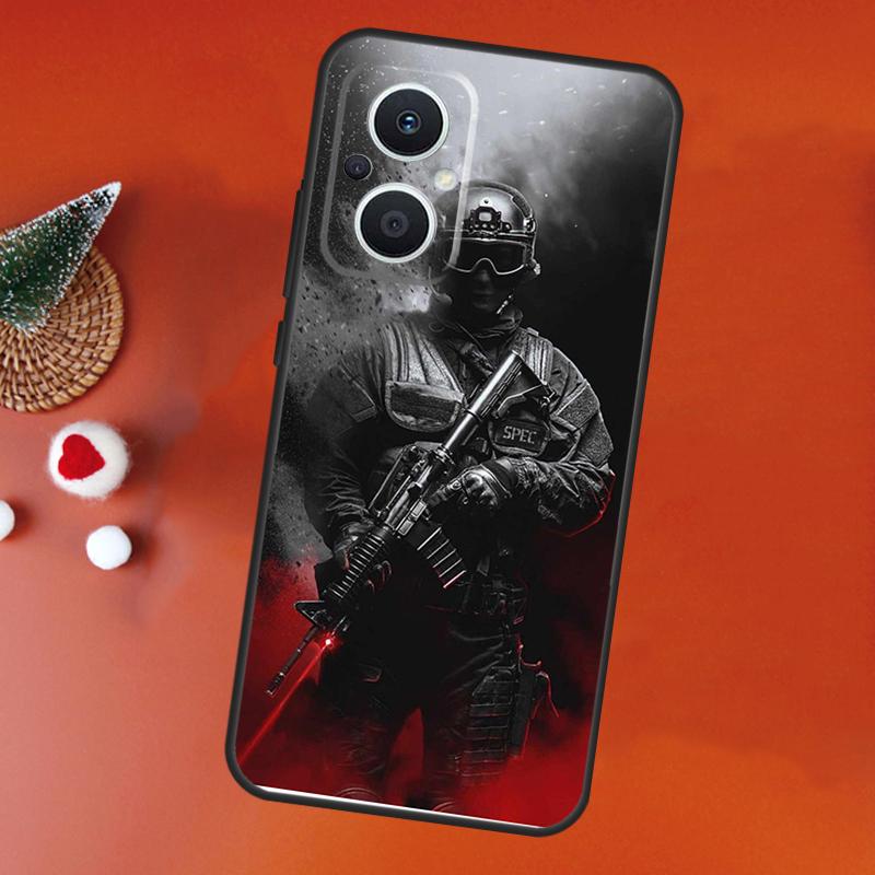 Taktisches Swat Gear Muster Hülle Für OPPO Find X9 X5 X6 X8 Pro OPPO Reno 14F 13F 12F 11F 10 12 13 14 Pro 7 8 Lite Abdeckung