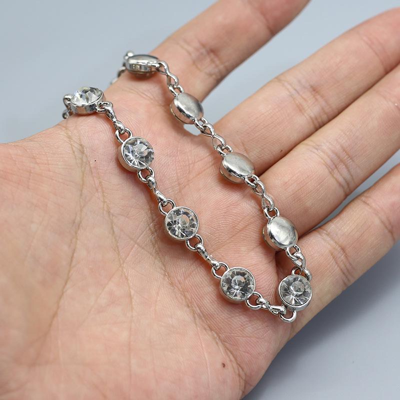 Elegant Women's Rhinestone Chain: Metal Flower Waist Belt & Shoulder Strap for Skirts, Backpack, DIY Accessories