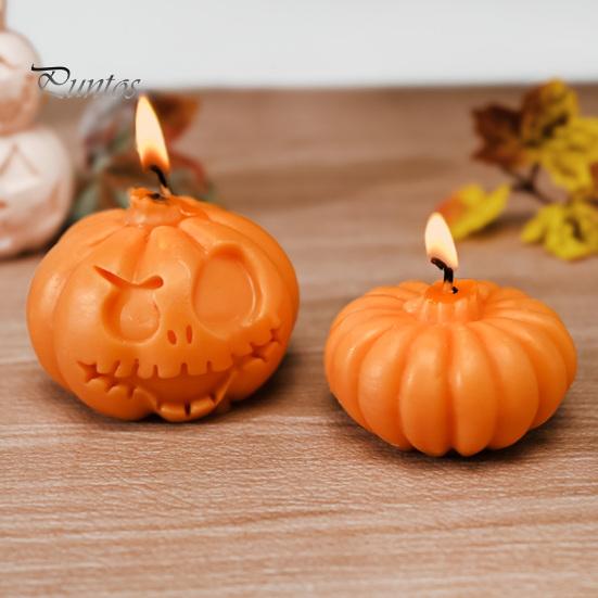 Kürbis-Ornamentform DIY Kerzen-Silikon für Halloween, Handgefertigte Duftkerzen-Herstellungsform, Wiederverwendbare Bastel-Gießform für Gips, Zement, Ton, Epoxidharz