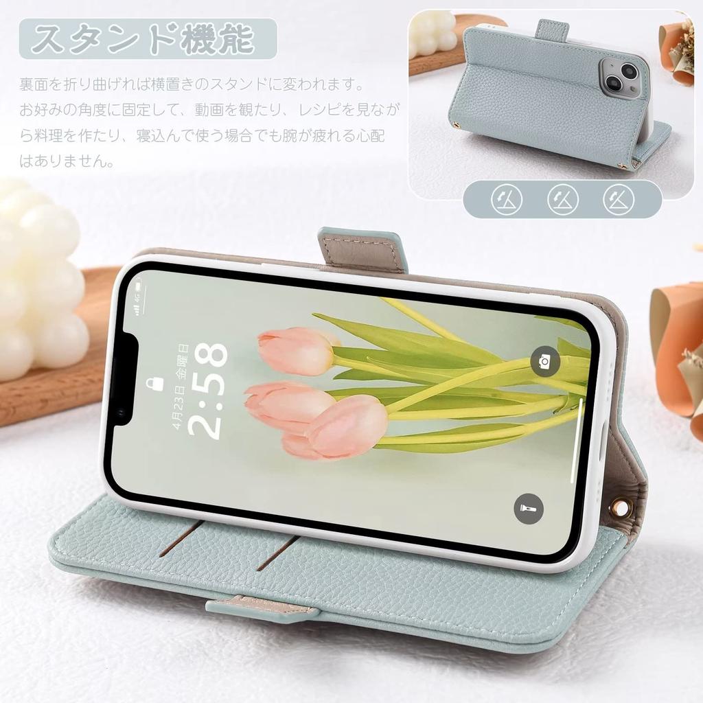 YerlyLan iPhone SE Wallet iPhone SE Flip Zippered Large Capacity Shoulder Case with iPhone 8 Smartphone Shoulder Adjustable iPhone 7 Phone Stylish for