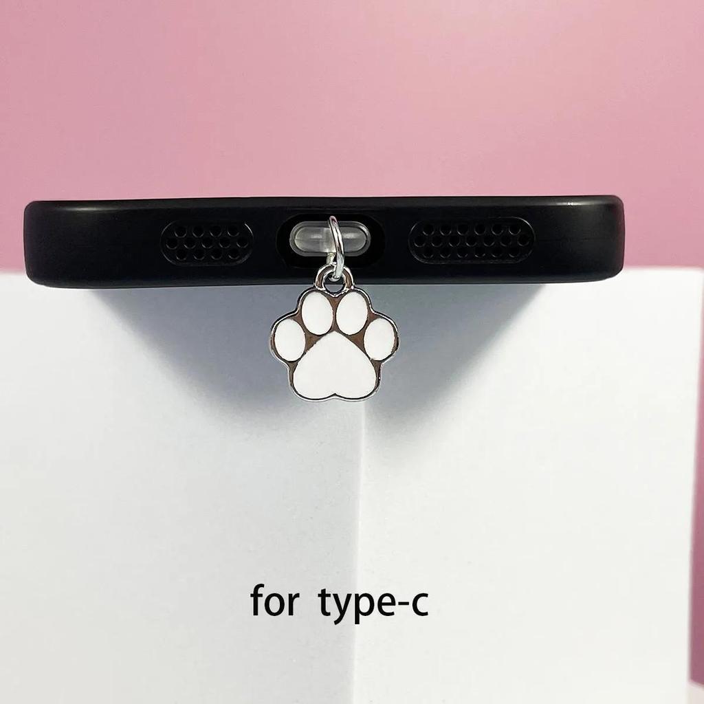 1 Piece Kawaii Cartoon Cat Paw Dust Plug for Phone Fashion Women Girl Kitten Paw Dust Plug Charm Cute Phone Accessories