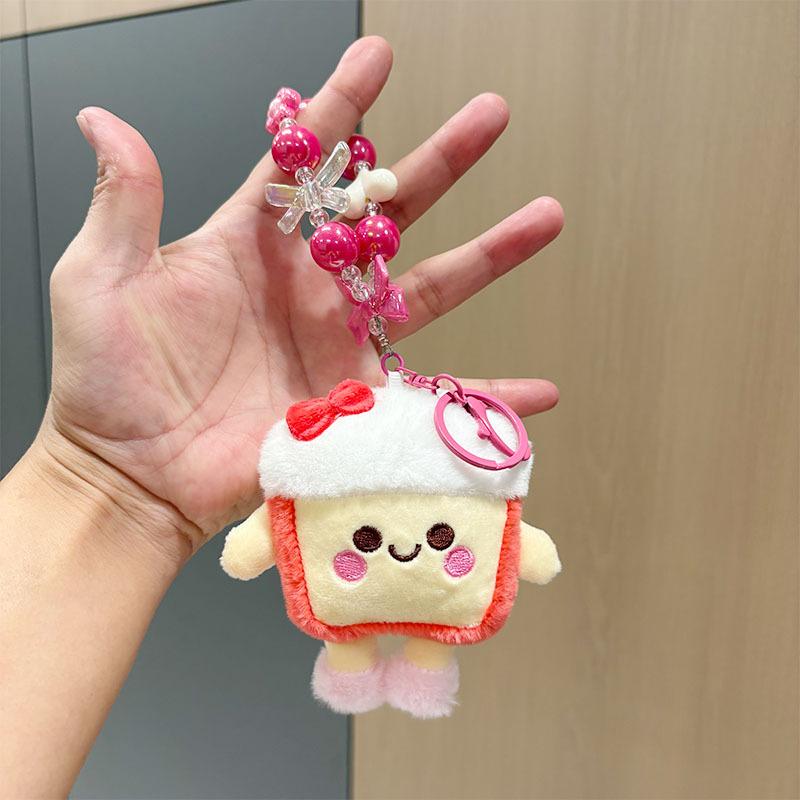 

New 10Cm Kawaii Food Cake Plush Doll Soft Dessert Stuffed Plush Doll Pendant Keychains Bag Charm Keychain For Children Gifts Toy