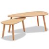 Tables basses en bois de pin massif - VIDAXL - Style scandinave - Marron - 244733