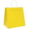 250 pcs Paper Shopping Bags with Handles Yellow 26 x 17 x 25 cm