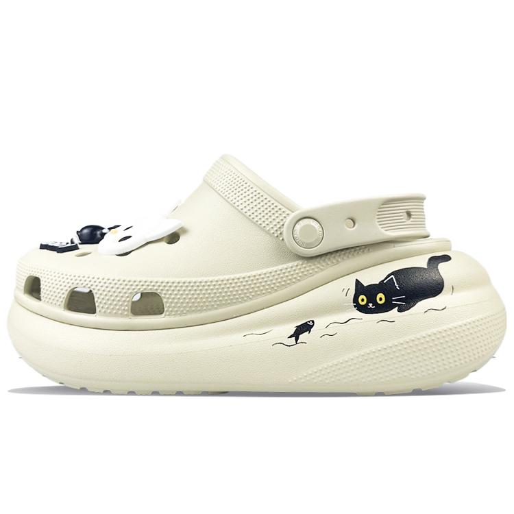 Crocs Crush Clog Clogs Unisex Black White 207521-2Y2(Team40-) 41-42