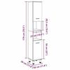 VidaXL Armoire de salle de bain vieux bois 30x30x179cm bois ingénierie, armoire de rangement de salle de bain, placard de 856140
