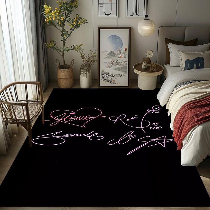 Blackpink Heartbeat Glow Teppichdruck Heimdekoration Schlafsaal Dekoration Zimmer Weihnachtsgeschenke
