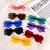2024 Candy Colorul Heart Shape Ocean Personality Frameless Children's Sunglasses Fashion Candy Love Sunglasses