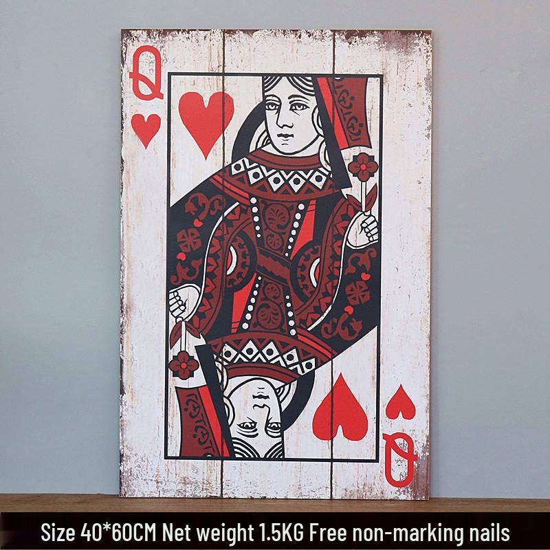Vintage Playing Cards Wall Art for Bar, Cafe, or Living Room Decor