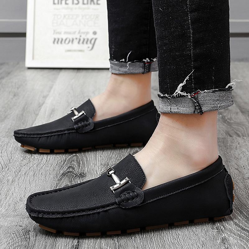 Men Shoes Genuine Leather Fashion Casual Slip On Formal Loafers Men Moccasins Luxury Shoes Designers Male Driving Shoes Flat Man