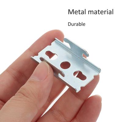 2Sets Curtain Rod Brackets Iron Double Mounting Bracket Strong Tear-Resistant for Bedroom Living Room Kitchen Curtain Holders