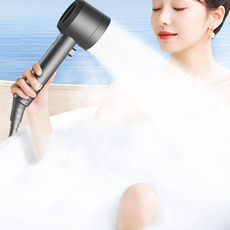 High Pressure Handheld Shower Head 4 Spray Modes with 4 Filter Pads for Shower Room Bathroom