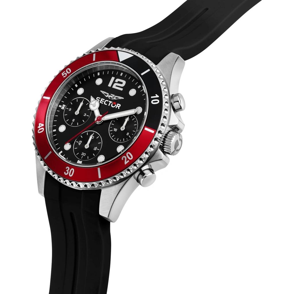 Sector 230 Multifunction Silicone Strap Black Dial Quartz R3251161053 100M Men's Watch
