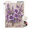 Kit de Peinture Diamant et Perles DIY. convient aux débutants. Décoration murale pour la maison Fleur violette et papillon. cadeau fait main.