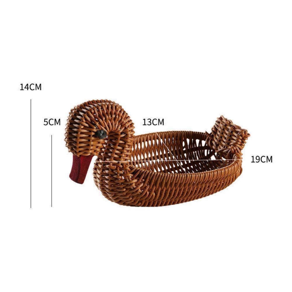 Natural Look Woven Storage Basket Multipurpose Bread Basket Decorative Tray Party Serving Goose